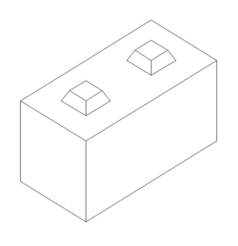 Betonblock-Normalstein 80x40x40