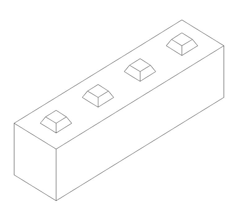 Betonblock-Normalstein 160x40x40