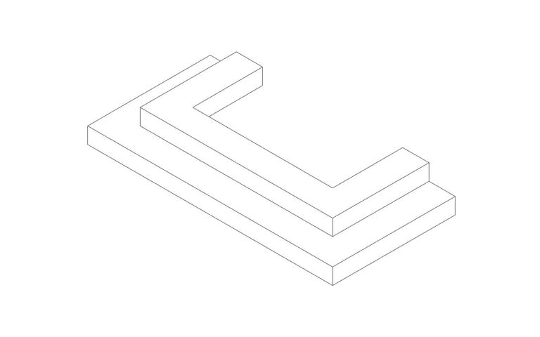 rechteckige Ausführungsmöglichkeit für 2- und 3-seitige Aufgänge
