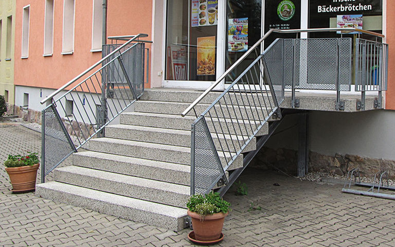 Blockstufen für die Bäckerei Waldhelm in Flöha