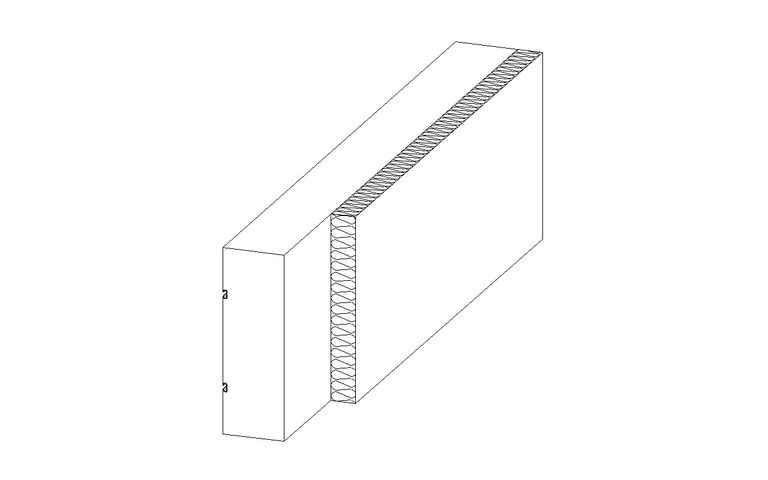 Sockelplatte als Sockelwandelement für den Hallenbau mit Dämmung